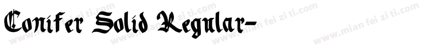Conifer Solid Regular字体转换